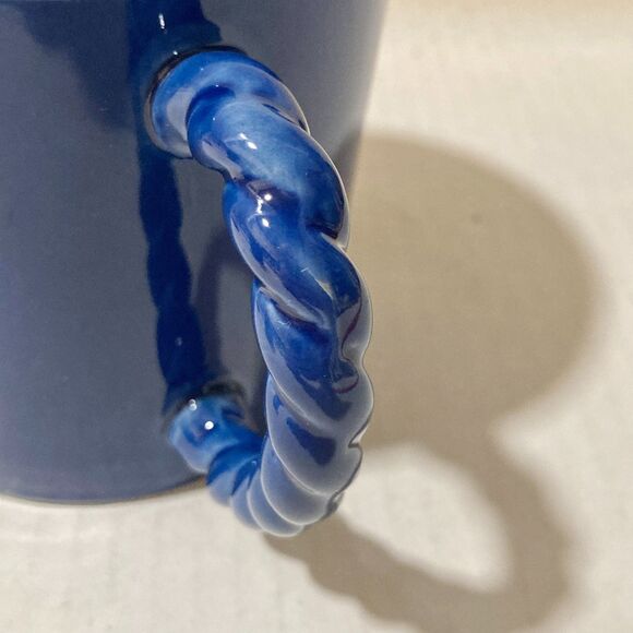 Vintage Princess Cruises Cruise Line Blue Ceramic Coffee Mug Cup Rope Handle - Picture 8 of 12